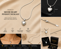 ZeenSteel Silver Heart Pendant Necklace – Minimal Stainless Steel Necklace