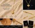 gold Heart pendant necklace