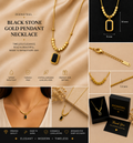 BLACK Stone gold pendant