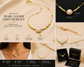 Zeensteel Pearl Halo Gold Necklace – Minimalist Stainless Steel Pendant